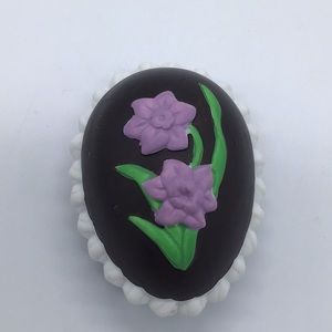 Vintage Ceramic Faux Chocolate Decorated Easter Egg